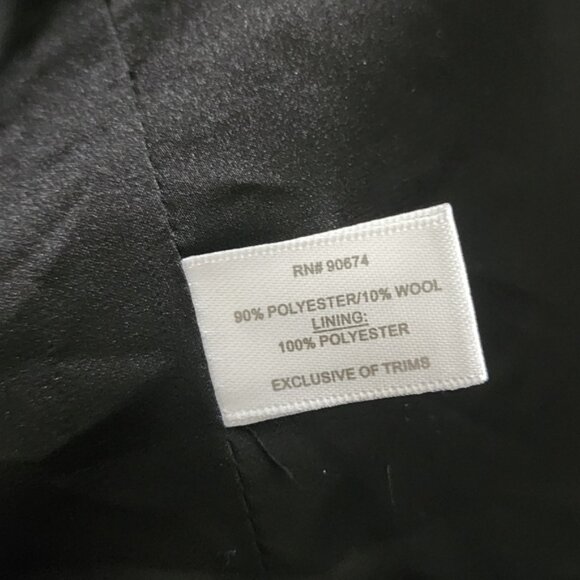 Boston Proper Womens 12 Chain Detail Tweed Jacket Wool Blend Coat Preppy Top - Picture 7 of 8